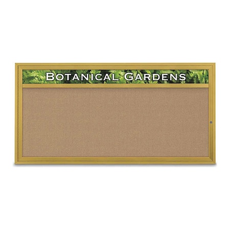 United Visual Products Corkboard, Buff/Gold, 72" x 36" UV3331-GOLD-BUFF