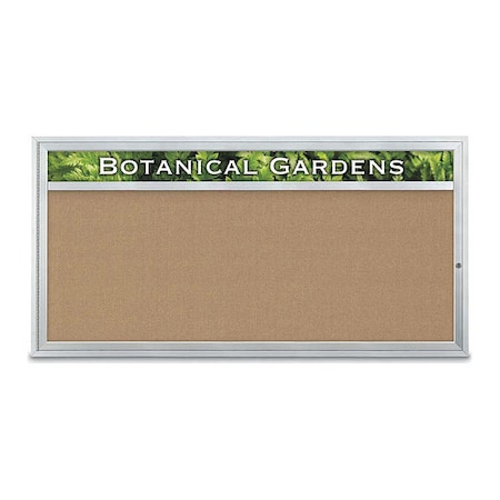 United Visual Products Corkboard, Buff/Satin, 72" x 36" UV3331-SATIN-BUFF