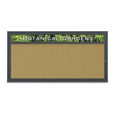 United Visual Products Corkboard, Keylime/Blck, 72" x 36" UV3331-BLACK-KEYLIME