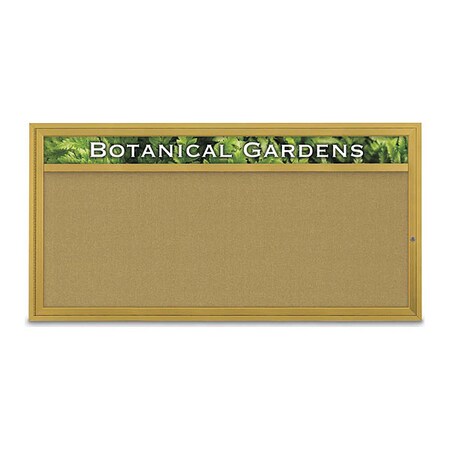United Visual Products Corkboard, Keylime/Gold, 72" x 36" UV3331-GOLD-KEYLIME