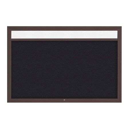 United Visual Products Corkboard, Rubber/Bronze, 72" x 48" UV3341-BRONZE-RUBBER