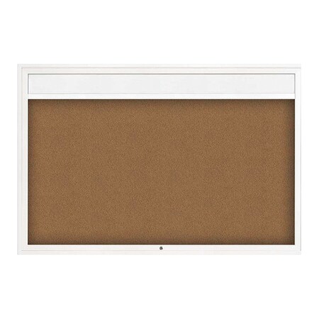 United Visual Products Corkboard, Synthetic Forbo/White, 72"x 48" UV3341-WHITE-FORBO