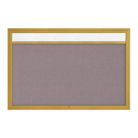 United Visual Products Corkboard, Surf/Gold, 72" x 48" UV3341-GOLD-SURF