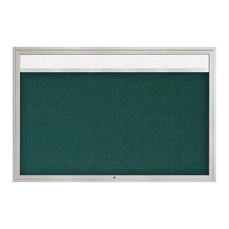 United Visual Products Corkboard, Drk Spruce/Satin, 72" x 48" UV3341-SATIN-DRKSPR