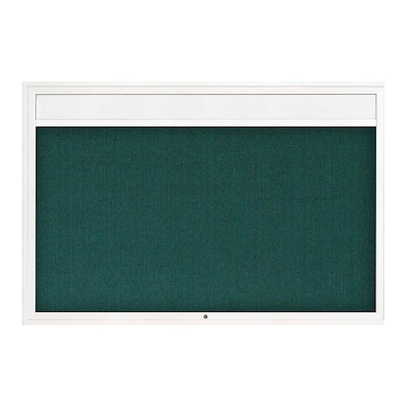 United Visual Products Corkboard, Drk Spruce/White, 72" x 48" UV3341-WHITE-DRKSPR