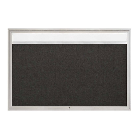 United Visual Products Corkboard, Satin/Black, 72" x 48" UV3341-SATIN-BLACK