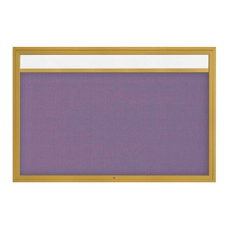 United Visual Products Corkboard, Amthyst/Gold, 72" x 48" UV3341-GOLD-AMETHY