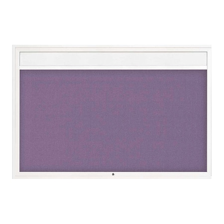 United Visual Products Corkboard, Amthyst/White, 72" x 48" UV3341-WHITE-AMETHY