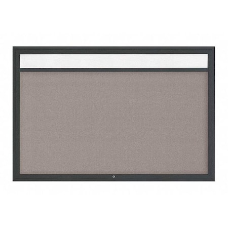 United Visual Products Corkboard, Pearl/Black, 72" x 48" UV3341-BLACK-PEARL