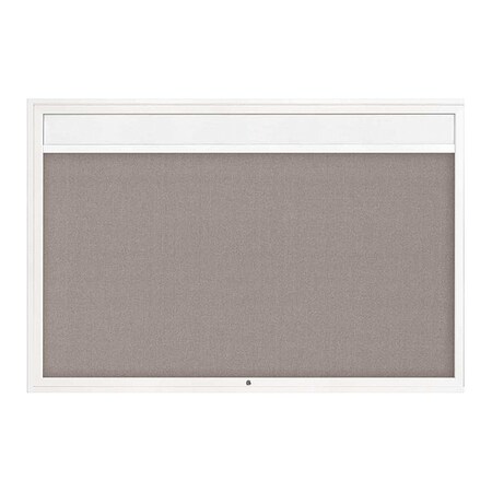 United Visual Products Corkboard, Pearl/White, 72" x 48" UV3341-WHITE-PEARL