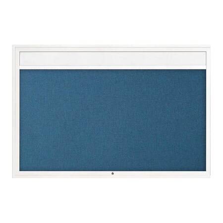 United Visual Products Corkboard, Ultramarine/White, 72" x 48" UV3341-WHITE-ULTMAR