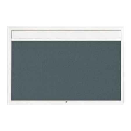 United Visual Products Corkboard, Blue Spruce/White, 72" x 48" UV3341-WHITE-BLSPRU