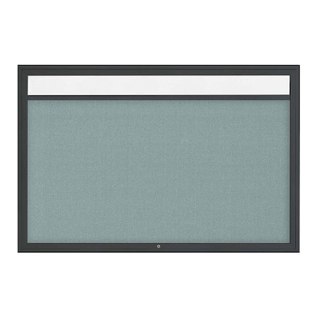 United Visual Products Corkboard, Cloud/Black, 72" x 48" UV3341-BLACK-CLOUD