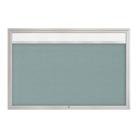 United Visual Products Corkboard, Cloud/Satin, 72" x 48" UV3341-SATIN-CLOUD