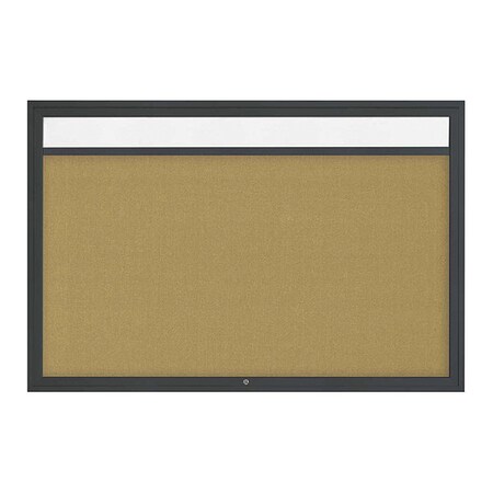 United Visual Products Corkboard, Keylime/Black, 72" x 48" UV3341-BLACK-KEYLIME