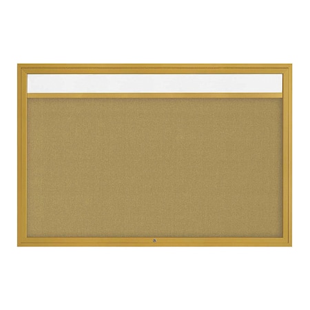 United Visual Products Corkboard, Keylime/Gold, 72" x 48" UV3341-GOLD-KEYLIME