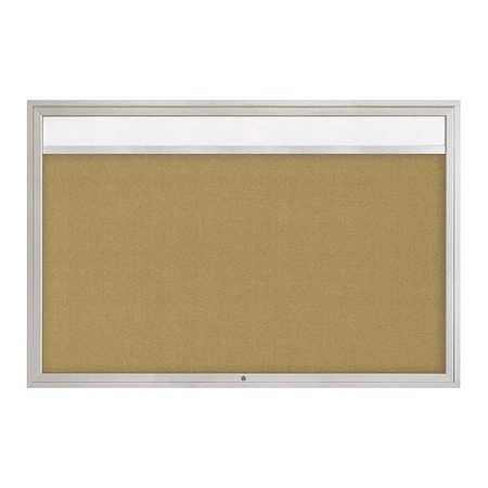 United Visual Products Corkboard, Keylime/Satin, 72" x 48" UV3341-SATIN-KEYLIME