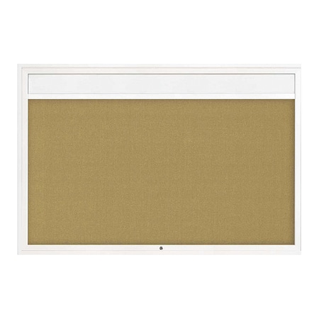 United Visual Products Corkboard, Keylime/White, 72" x 48" UV3341-WHITE-KEYLIME