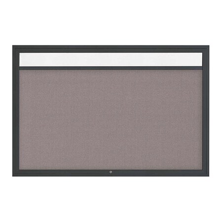 United Visual Products Corkboard, Surf/Black, 72" x 48" UV3341-BLACK-SURF