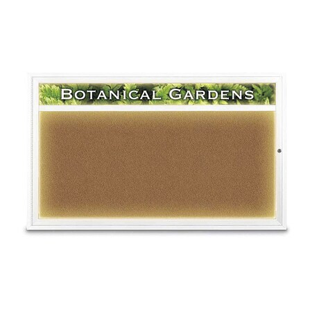 United Visual Products Corkboard, Synthetic Forbo/ White, 60"x36" UV352ILED1-WHITE-FORBO