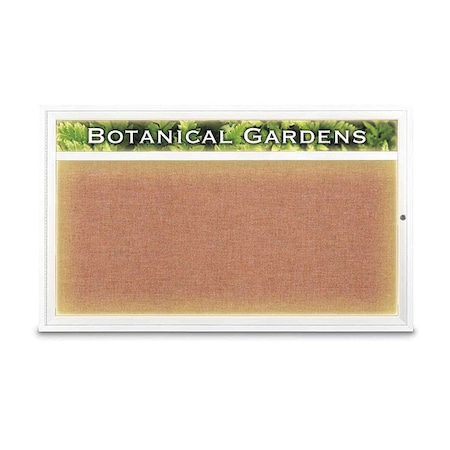 United Visual Products Corkboard, Cinnabar/ White, 60" x 36" UV352ILED1-WHITE-CINNABA