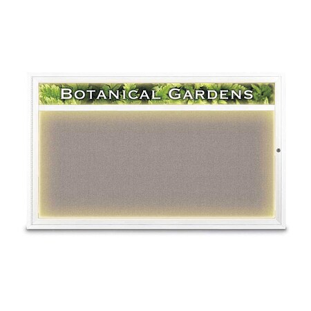 United Visual Products Corkboard, Pearl/ White, 60" x 36" UV352ILED1-WHITE-PEARL