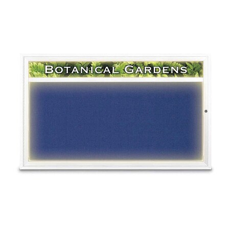 United Visual Products Corkboard, Cobalt/ White, 60" x 36" UV352ILED1-WHITE-COBACC