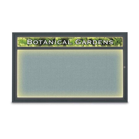United Visual Products Corkboard, Cloud/ Black, 60" x 36" UV352ILED1-BLACK-CLOUD