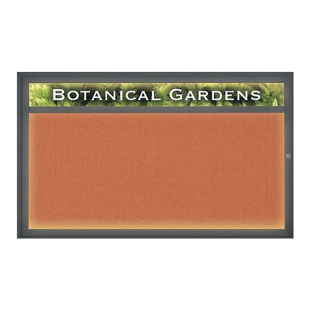 United Visual Products Corkboard, Apricot/ Black, 60" x 36" UV352I1-BLACK-APRICOT