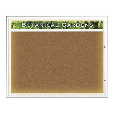 United Visual Products Corkboard, Synthetic Forbo/White, 60"x 48" UV352I2-WHITE-FORBO