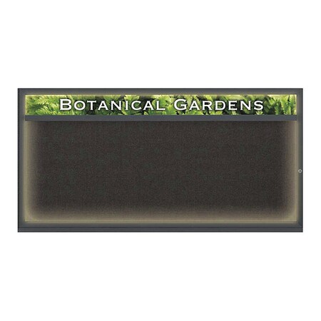United Visual Products Corkboard, Black /Black, 72" x 36" UV353I1-BLACK-BLACK