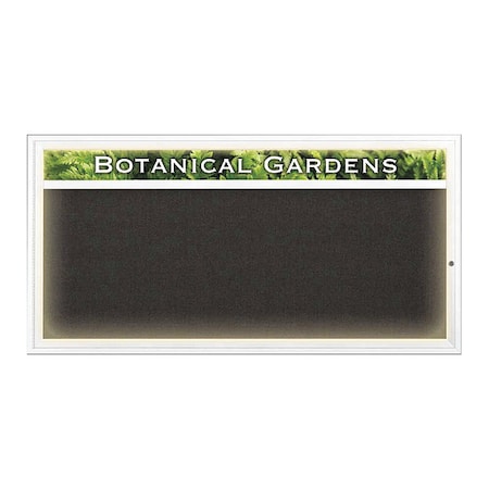 United Visual Products Corkboard, Black /White, 72" x 36" UV353I1-WHITE-BLACK