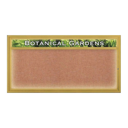 United Visual Products Corkboard, Cinnabar /Gold, 72" x 36" UV353I1-GOLD-CINNABA