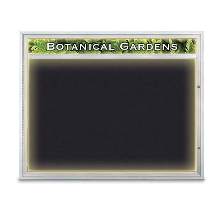 United Visual Products Corkboard, Rubber Backing/Satin, 60" x 48" UV352ILED2-SATIN-RUBBER