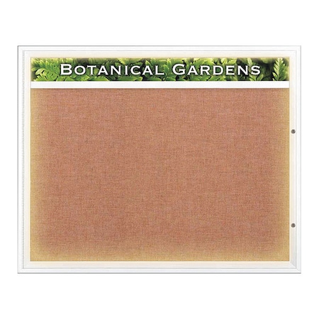 United Visual Products Corkboard, Cinnabar/White, 60" x 48" UV352I2-WHITE-CINNABA