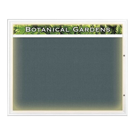 United Visual Products Corkboard, Blue Spruce/White, 60" x 48" UV352I2-WHITE-BLSPRU