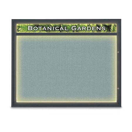 United Visual Products Corkboard, Cloud/Black, 60" x 48" UV352ILED2-BLACK-CLOUD