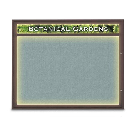 United Visual Products Corkboard, Cloud/Bronze, 60" x 48" UV352ILED2-BRONZE-CLOUD