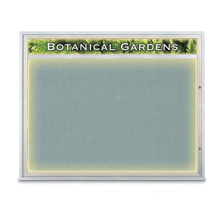 United Visual Products Corkboard, Cloud/Satin, 60" x 48" UV352ILED2-SATIN-CLOUD