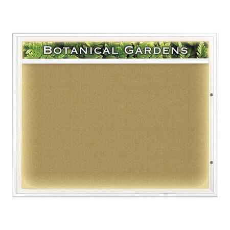 United Visual Products Corkboard, Keylime/White, 60" x 48" UV352I2-WHITE-KEYLIME