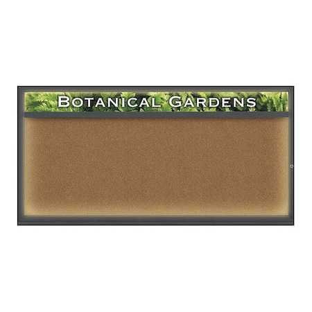 United Visual Products Corkboard, Synthetic Forbo /Black, 72"x36" UV353I1-BLACK-FORBO