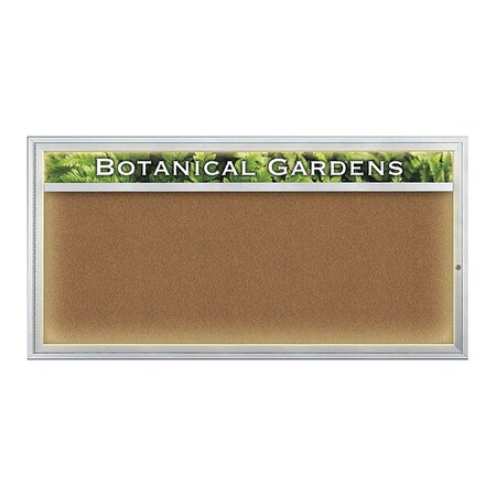 United Visual Products Corkboard, Synthetic Forbo /Satin, 72"x36" UV353I1-SATIN-FORBO