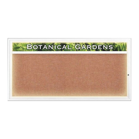 United Visual Products Corkboard, Cinnabar /White, 72" x 36" UV353I1-WHITE-CINNABA