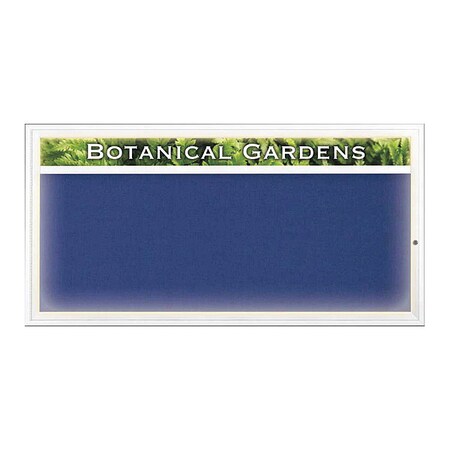 United Visual Products Corkboard, Cobalt /White, 72" x 36" UV353I1-WHITE-COBACC