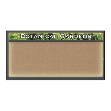 United Visual Products Corkboard, Buff /Black, 72" x 36" UV353I1-BLACK-BUFF