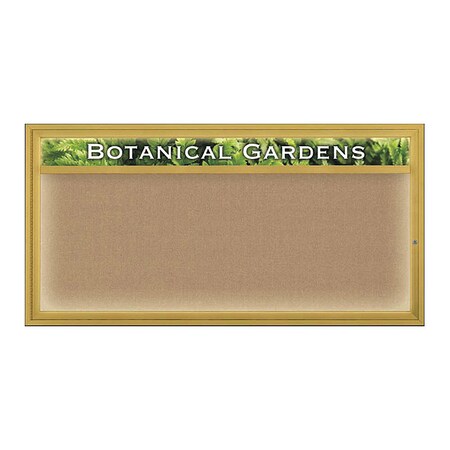 United Visual Products Corkboard, Buff /Gold, 72" x 36" UV353I1-GOLD-BUFF