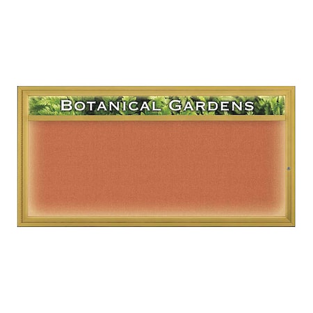 United Visual Products Corkboard, Apricot /Gold, 72" x 36" UV353I1-GOLD-APRICOT