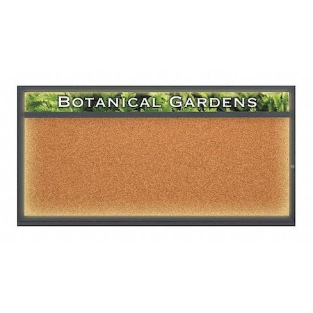 United Visual Products Corkboard, Cork/Black, 72" x 36" UV353I1-BLACK-CORK