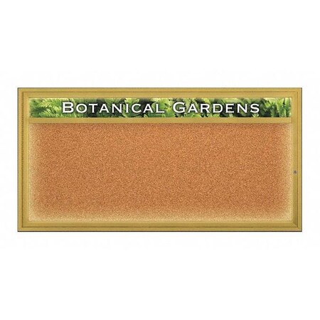 United Visual Products Corkboard, Cork/Gold, 72" x 36" UV353I1-GOLD-CORK