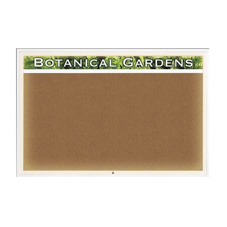 United Visual Products Corkboard, Synthetic Forbo/White, 72" x 48 UV354I1-WHITE-FORBO